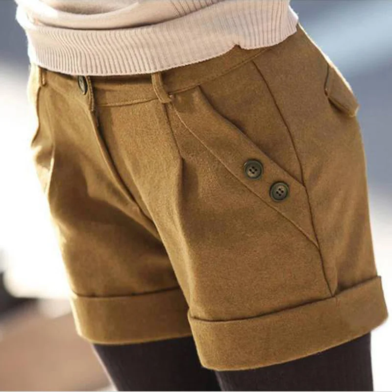 Donna Shorts New Style Autunno Inverno Marchio di Abbigliamento Plus Size  Pantaloni Corti di lana di Lana Ispessimento shorts donna breve  feminino|brand pants|pants stylepants plus - AliExpress