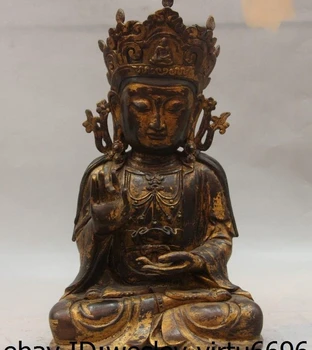 

16 Tibet Buddhism Bronze Copper Rulai Kwan-yin Guanyin Bodhisattva Buddha Statue