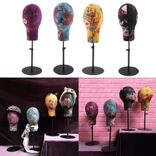 Регулируемый брезентовый блок головы манекен голова для наращивания волос кружева для создания париков Стайлинг и шарф дисплей манекен голова