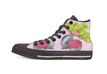 

let the beat drop Casual High Top Canvas shoes sneakers For Drop shipping