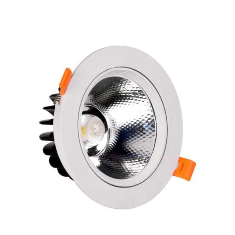 

New Style 10w 15w White Round Shell Led Recessed Down Lights dimmable AC90-260V Warm White Nature White Cold White+ Led Drivers