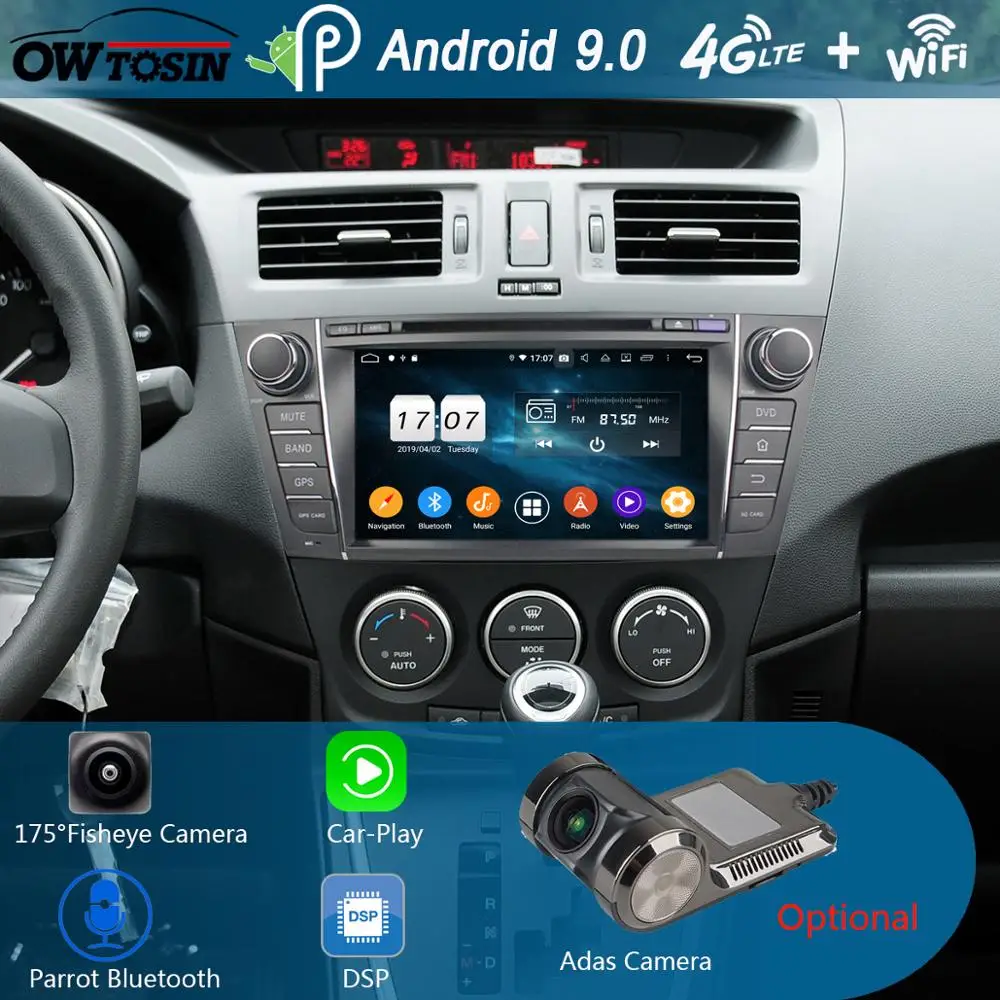 

8"IPS 1920*1080 8 Core 4G RAM+64G ROM Android 9.0 Car DVD Player For Mazda 5 Premacy 2009 2010 2011 2012 DSP Radio GPS Parrot BT