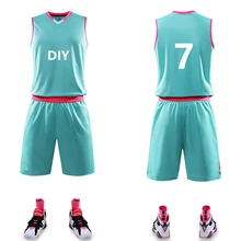 Quick dry возврат Баскетбол Майки набор мужчин Пустой команда Баскетбол Джерси форма карман спортивных Спортивная Футболка костюмы принт