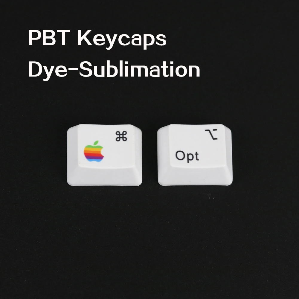 PBT Keycaps MAC Commond And Option Keys Dye-Sublimation OEM profile 1.25U R1 KeyCaps For MX Switches Mechanical Keyboard keyboards computer