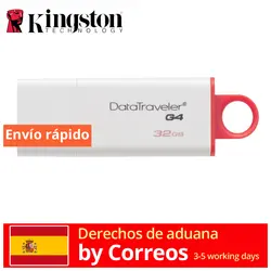 Kingston DTIG4/32 GB жесткий диск путешественник G4 USB 3,1 Gen 1 (USB 3,0) флеш-накопитель 32 GB, Rojo/Blanco