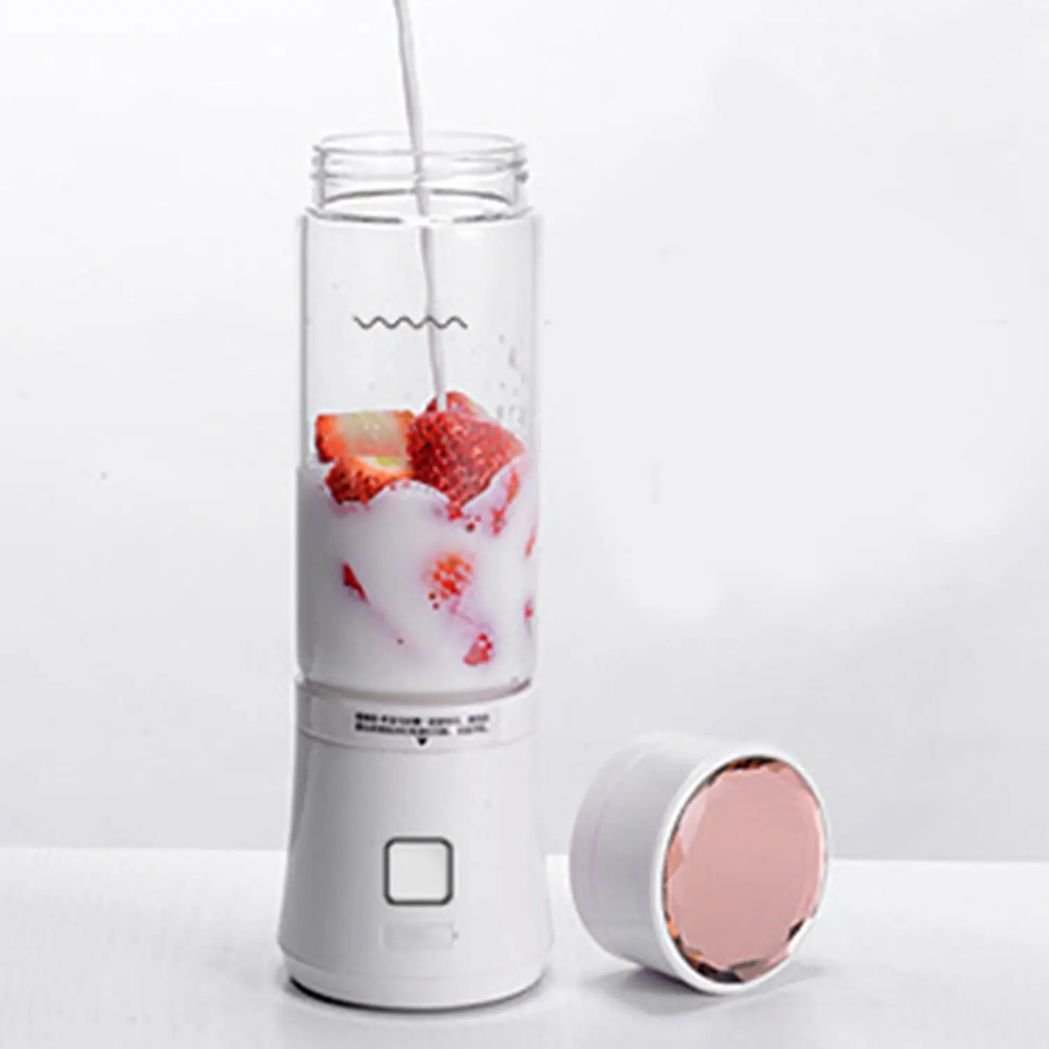 High Quality 480ml USB Mini Blender Glass Bottle Juicer 6 Blades Portable Fruits Mixer Meat Grinder Juice Maker Machine