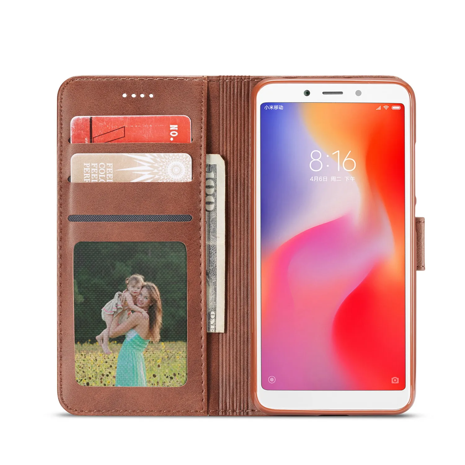 Кожаная обложка альбома сумка для Xiaomi 6X 5X Redmi 6A 6PRO 5 5A 5PLUS NOTE 6 Чехол Lite Стенд кошелек