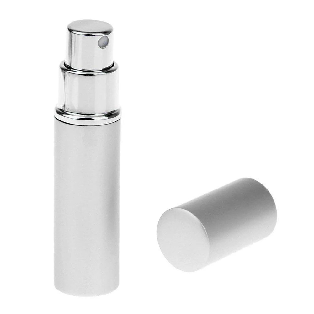 

6Ml Mini Portable Mini Empty Refillable Perfume Atomizer Bottle Lightweight Travel Scent Pump Spray Case Silver Colorful