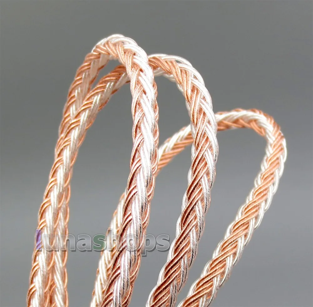 LN005791 3 5 мм 2 4 16 ядер OCC Посеребренная смешанный кабель для Sennheiser HD700|Аксессуары