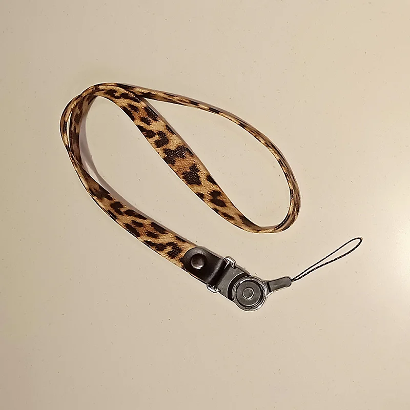Universal Leopard Zebra Pattern Leather Mobile Phone Lanyard Strap Ribbon for iPhone Samsung Cellphone Accessory Keychain Cords
