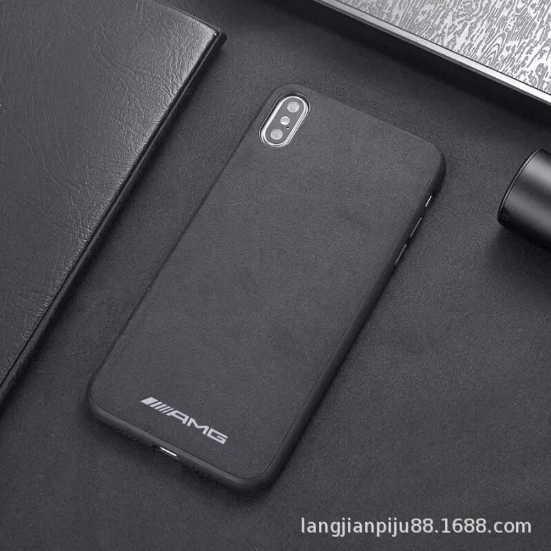 

Motorspo BMW M Apple X mobile phone shell Mercedes-Benz AMG iphone6s / 7/8plus protective shell iPhoneXS MAX leather phone case