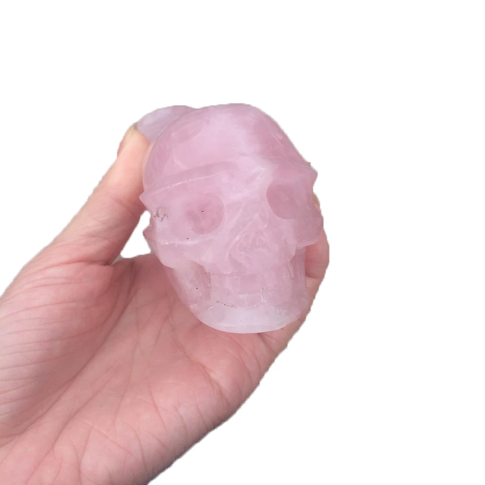 Натуральный розовый кварц Массажная палочка резной череп массажный камень и палочка для женщин Кегель Упражнение тазовой мышцы вагинальное Подтяжка