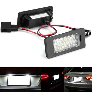 

2x No Error LED rear number plate light For Audi Q5 A4 4D/5D A5 S5 TT car styling license plate lamps auto accessory parts
