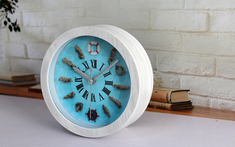 Творческий спасательный круг штурвала home decor reloj despertador аль-Фаджр часы Кварцевые Цифровой Автомобильный часы Ретро часы пластиковые