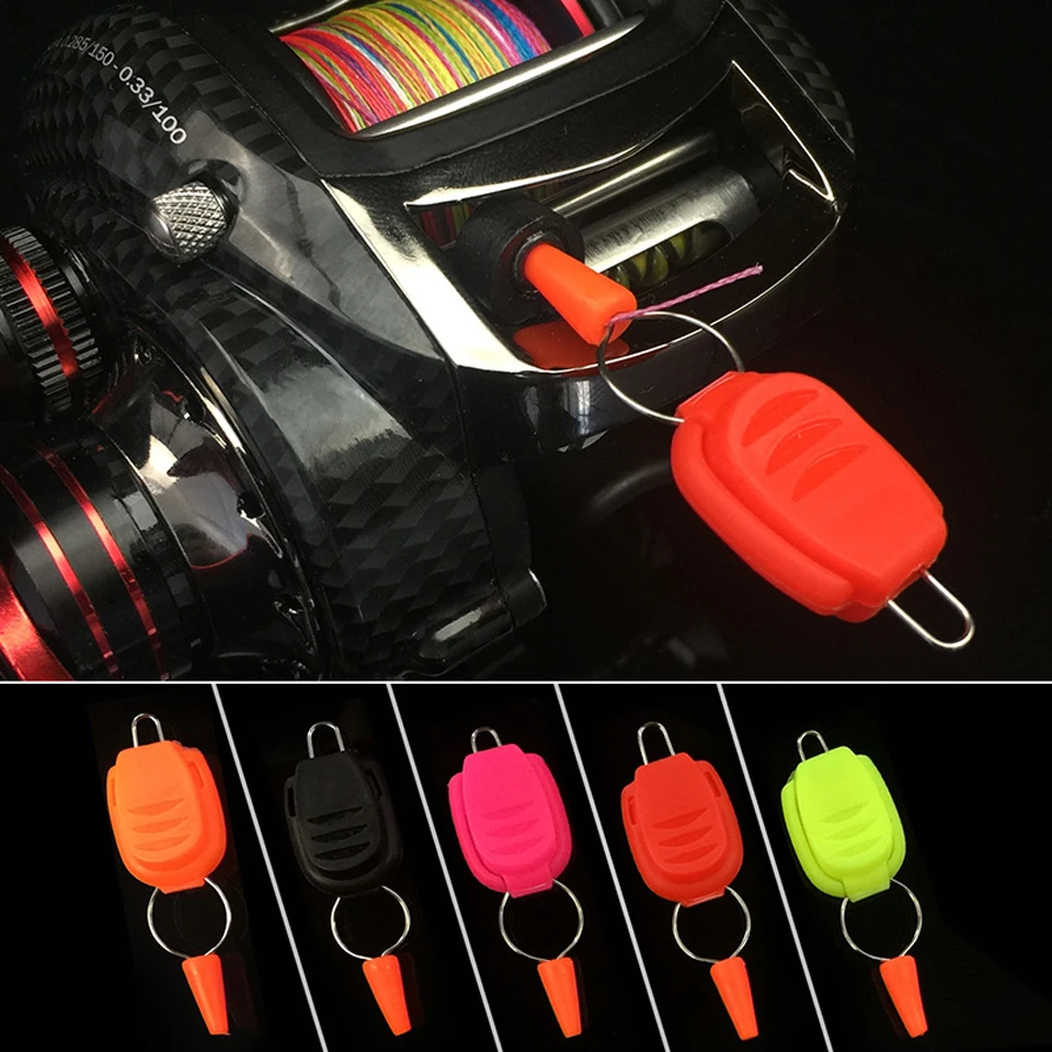 10 Pcs Fishing Line Stopper ABS Baitcasting Drum Reel Card Line Device Fishing Tackle Accessories Random Color