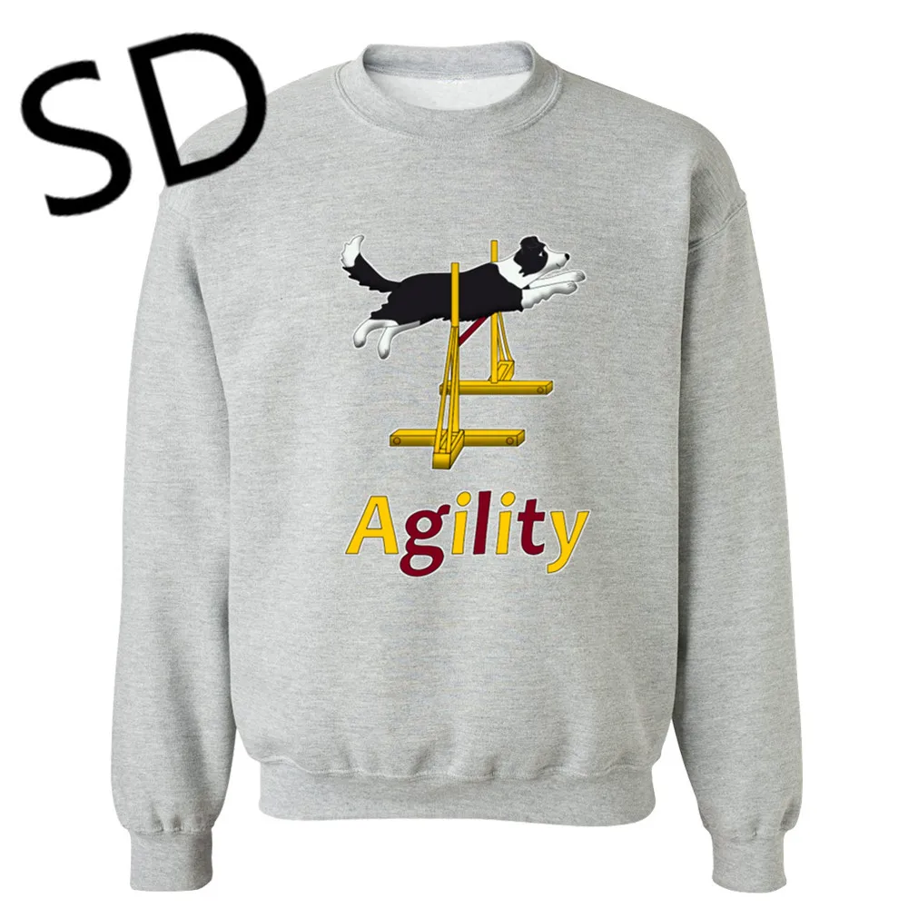 Dropshipping 3D Hoodies Men Agility Border Collie jump Sweatshirt Men