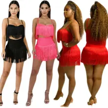 Модный сексуальный женский комбинезон на бретельках, шорты с рюшами, для отдыха, без рукавов, с кисточками, обтягивающий Летний Пляжный повседневный комбинезон