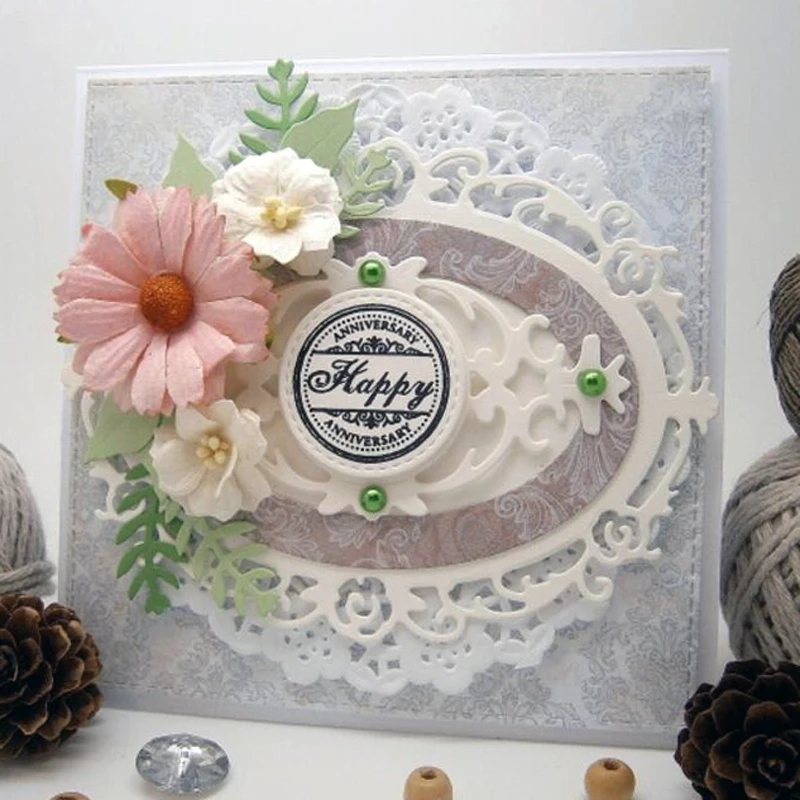 

Oval frame Metal Cutting Dies for DIY Scrapbook Photo Album PaperCard Decorative Craft Embossing Dies