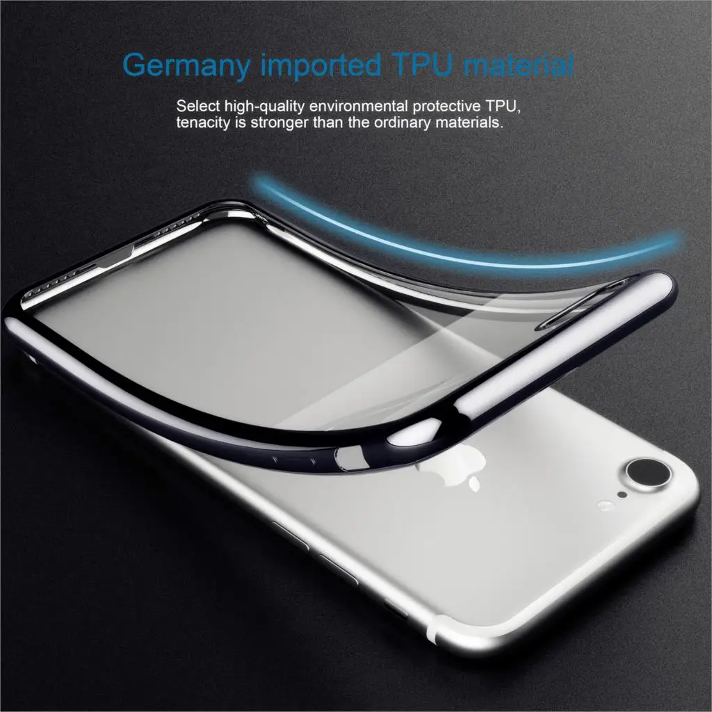 Rose Gold Clear Soft Case for iPhone 6 for iPhone 6S Case Plating Bumper Transparent Silicone TPU Cover for iPhone6 iPhone6S