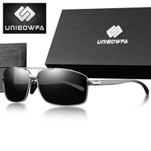 UNIEOWFA البصرية وصفة النظارات الشمسية الرجال قصر النظر الألومنيوم المغنيسيوم نظارات شمسية للرجال الاستقطاب وصفة طبية نظارات الذكور