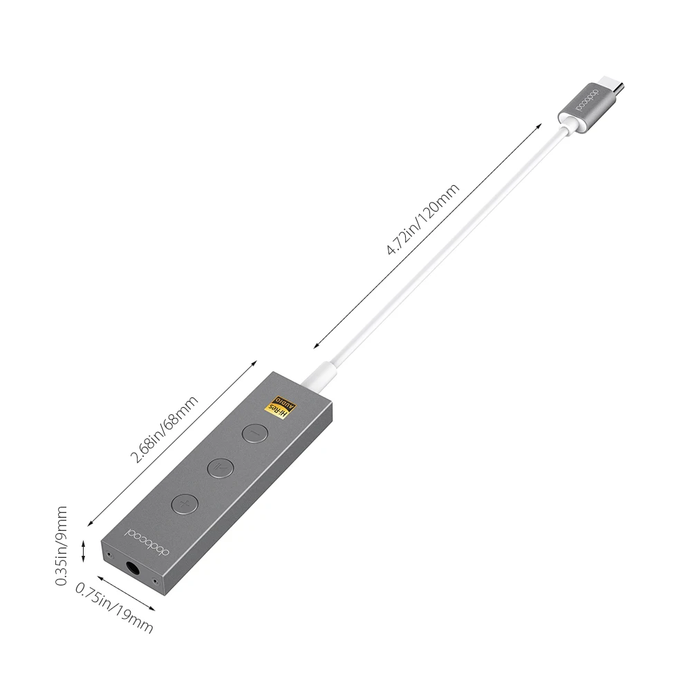 Dodocool Сертифицированный Hi-Res Lightning/USB-C до 3,5 мм аудио разъем для наушников адаптер для наушников 3,5 мм преобразователь для наушников Встроенный пульт дистанционного управления