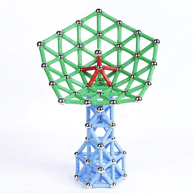Магнитные палочки магнитные головоломки строительные блоки строительные игрушки для детей дизайнерские Развивающие игрушки для детей металлические шарики