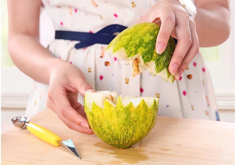 Multifunctional Ice Cream Dig Ball Scoop Spoon Baller DIY Assorted Cold Dishes Watermelon Fruit Carving Tools Knife