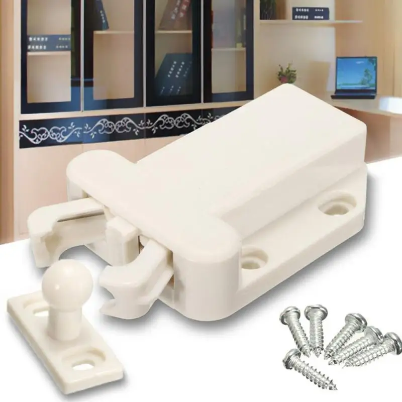 

New Gray White Brown Push To Open Beetles Magnetic Kitchen Cabinet Catch Door Stop Drawer Closer Damper Buffers With Screws