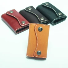 Хит, винтажный брелок в японском стиле, растительного дубления, кожаный, креативный, Повседневный, мужской, женский, ключница