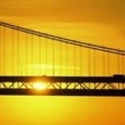 Sunrise Bay Bridge San Francisco CA USA Poster Print (36 x 12)