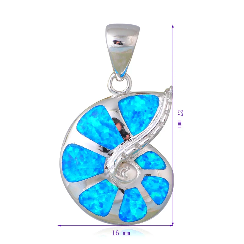 Нежный стиль удивительный Синий огненный опал Серебро штампованное Ожерелье Подвески Горячая онлайн ювелирные изделия OP422
