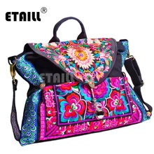 Новинка, винтажная сумка в богемном стиле с вышивкой из бисера Hmong, сумка для покупателей, женская сумка через плечо, сумка-мессенджер, сумка для женщин, Bordado Bolsa