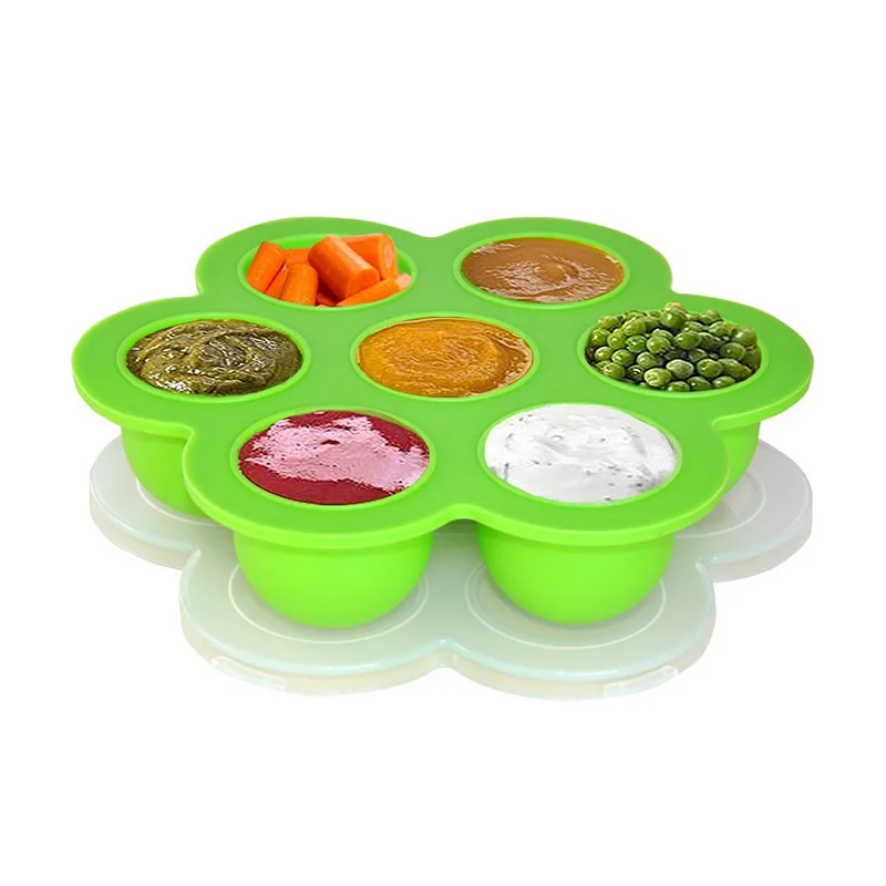 Силиконовая форма для льда с крышкой 1 шт. 7 отверстий|molde silicone|mold baby siliconemold silicone mold