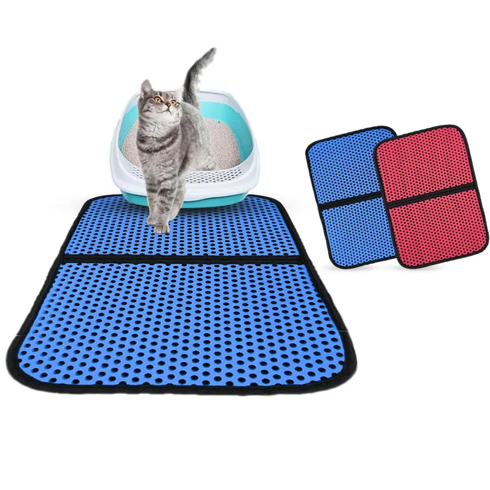 

Cat Sand Pot Mat Claws Blanket Cat Splash Pad Falling Sand Blanket Toilet Cat Slip Anti-portable Double Cleaning Mat