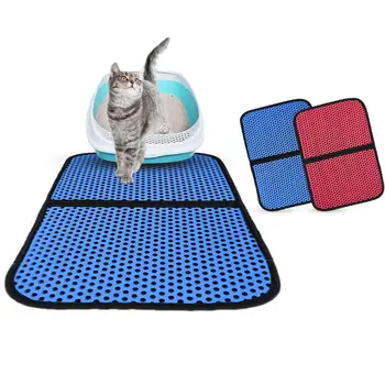 

Cat Sand Pot Mat Claws Blanket Cat Splash Pad Falling Sand Blanket Toilet Cat Slip Anti-portable Double Cleaning Mat