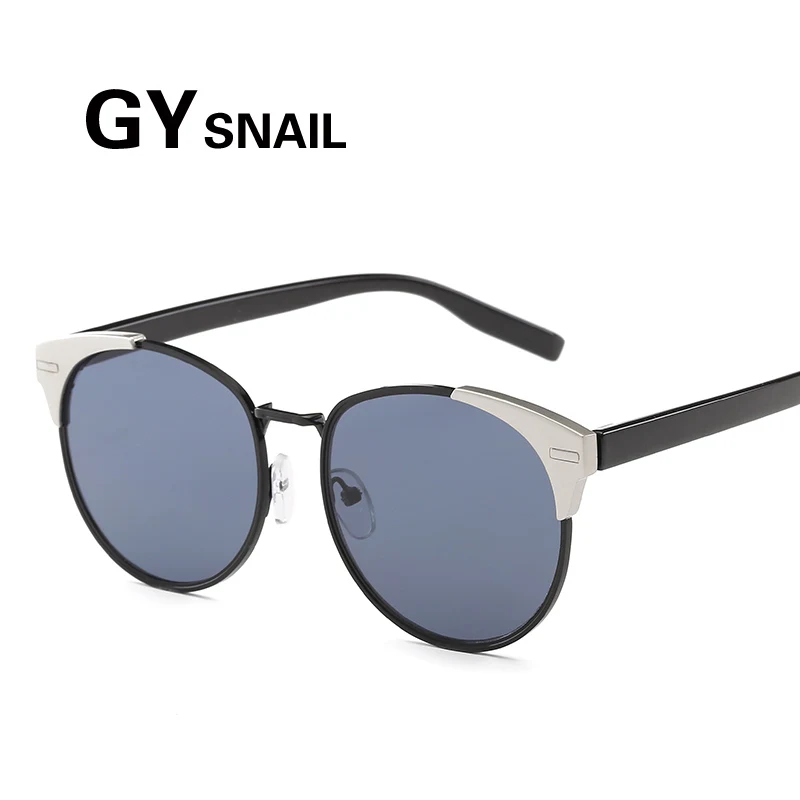 GYsnail модные круглые женские солнцезащитные очки с зеркальными линзами роскошные