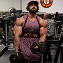 Мужская мода, новинка, майка для фитнеса, бодибилдинг, тренировка, хлопок, для спортзала, Мужская майка, Майки