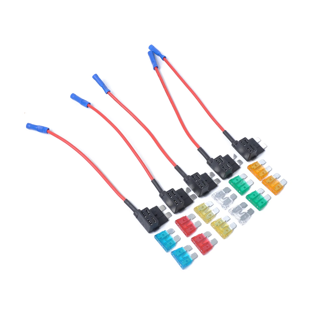 Universal Car 5/10/15/20/25/30A (each x2) Fuse Add Circuit Standard Blade Fuse+ 5x Fuse Holder