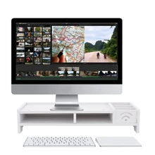 Multi-function Desktop Monitor Stand Computer Screen Riser Wood Shelf Plinth Strong Laptop Stand Desk Holder For Notebook TV