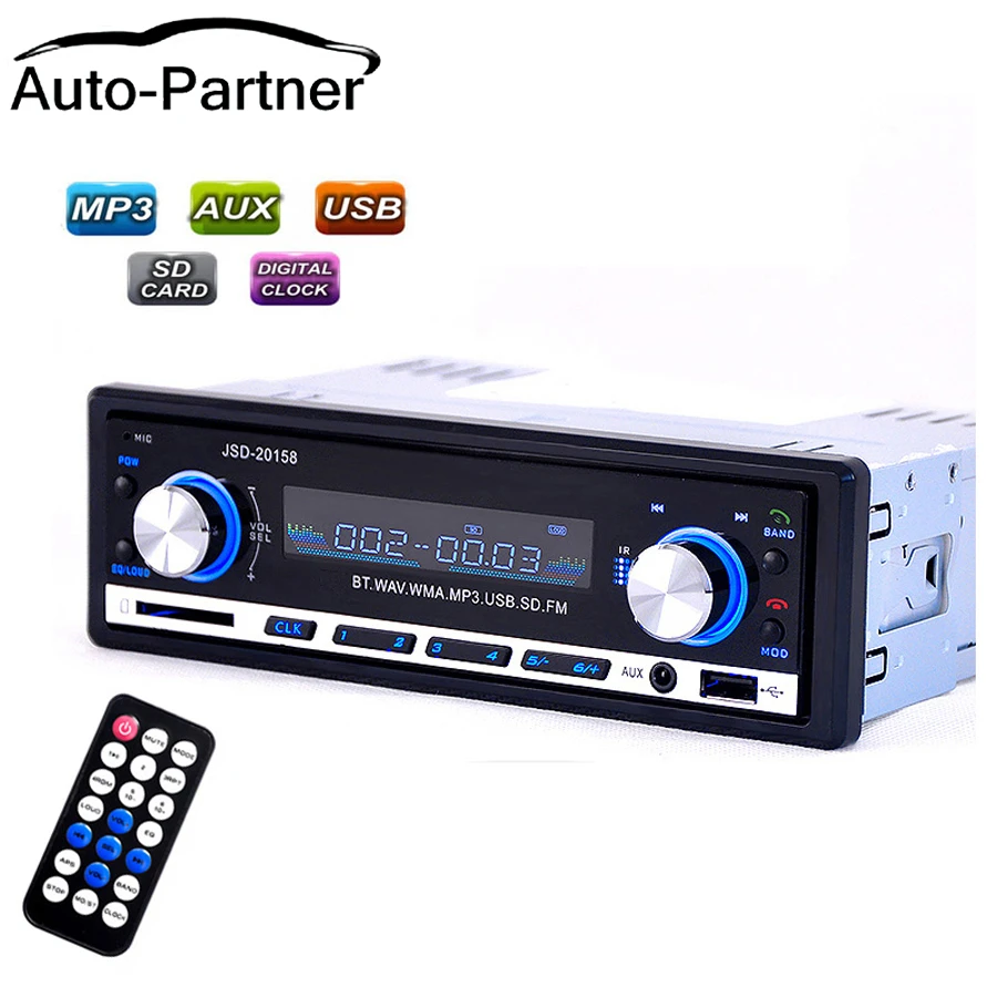 mug domineren een keer Car Radio usb Bluetooth V2.0 Autoradio JSD 20158 Car Stereo Audio In dash  FM Receiver Aux Input ReceiverUSB MP3 MMC WMAautoradio|car radio|car radio  usb bluetoothcar radio usb - AliExpress