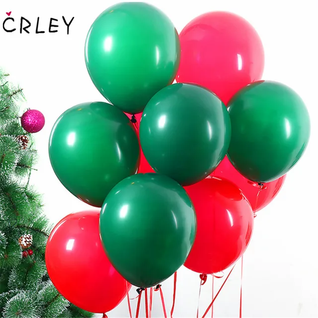 10pcs 10-Inch Latex Balloons Green Red Christmas Wedding Baloons Birthday Balloons Balls Child Toys Gifts For Party Decoration