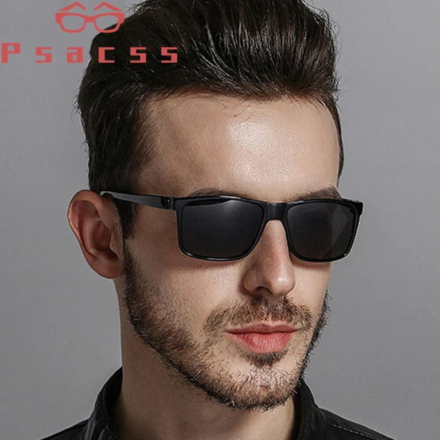 Psacss Square Polarized Sunglasses Men Driving Fishing Sun Glasses