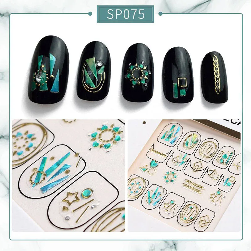 10 абзац дизайн ногтей самоклеющиеся наклейки 3D лазер дизайн ногтей украшения патч имитация Бриллиантовая наклейка для ногтей - Цвет: 10