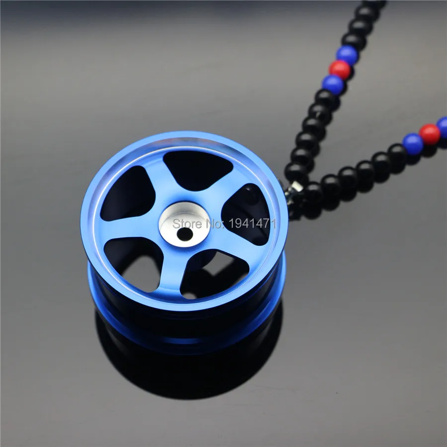 Unique Style Car Ornaments Aluminum Colored Decorative Wheel Pendant