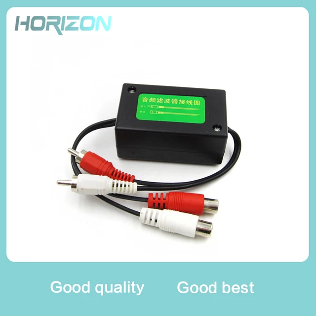 Special Offers 1Pcs 3.5mm Car RCA Amplifier Ground Loop Isolator Audio Noise Filter Suppressor 6.3 x 3.8 x 3cm