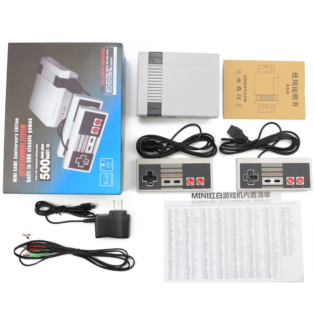 8 Bits Classic Family Game Consoles System TV Video Mini Handheld Game Console For NES Game Player Built-In 620 Games