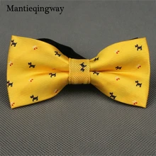 Mantieqingway в горошек с принтом, Детский галстук-бабочка, полиэстер, вечерние, свадебные, обтягивающие галстуки-бабочки, галстук с воротником для маленьких мальчиков и девочек