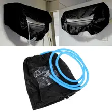 Черный кондиционер Чистящая Пылезащитная Крышка Чистая Водонепроницаемая Защитная крышка с 3 м водопроводными трубами