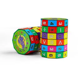 Горячая продажа Пластиковые цилиндрические детские головоломки Цифровой куб игрушка играть в обучение декомпрессии детские игрушки