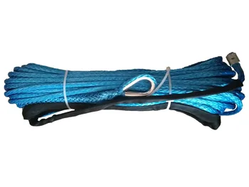 

Factory direct sales 8mm x 30m synthetic winch line 12 strand uhmwpe rope with black sheath free shipping